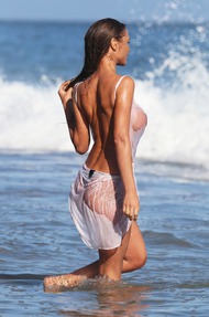 Charlie Riina Gets Wet On The Beach - 00