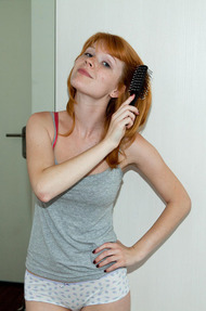 Adorable freckle-faced redhead Mia Sollis  - 18