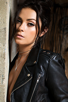 Alexandra Tyler In Leather Jacket
