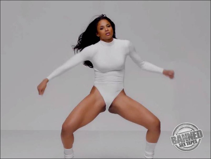 Ciara Topless In The Studio - 