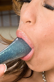 Beautiful girl Dakota strips out of her blue dress - 11