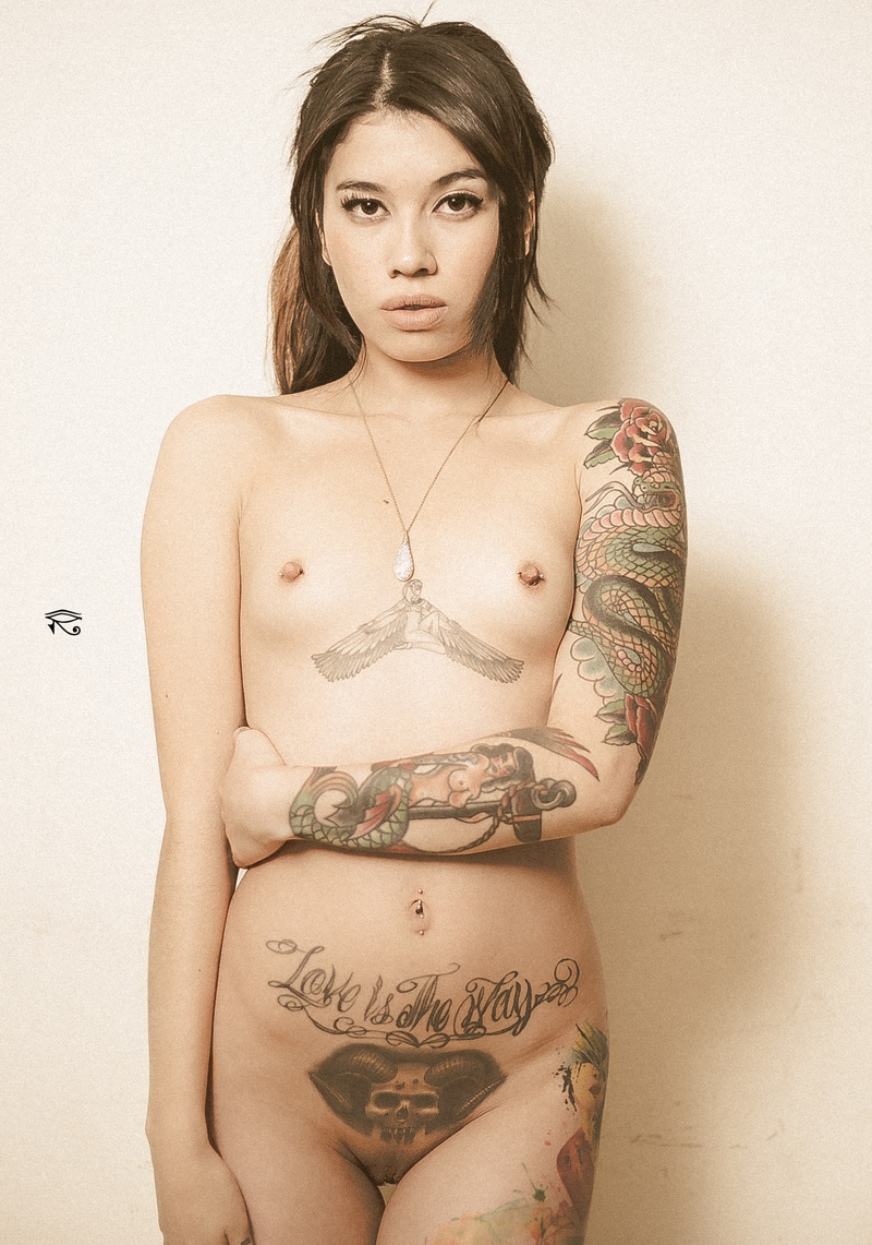 Jessica Alvarez Sexy And Hot Slutty Babe Shows Her Tattooed Body - 