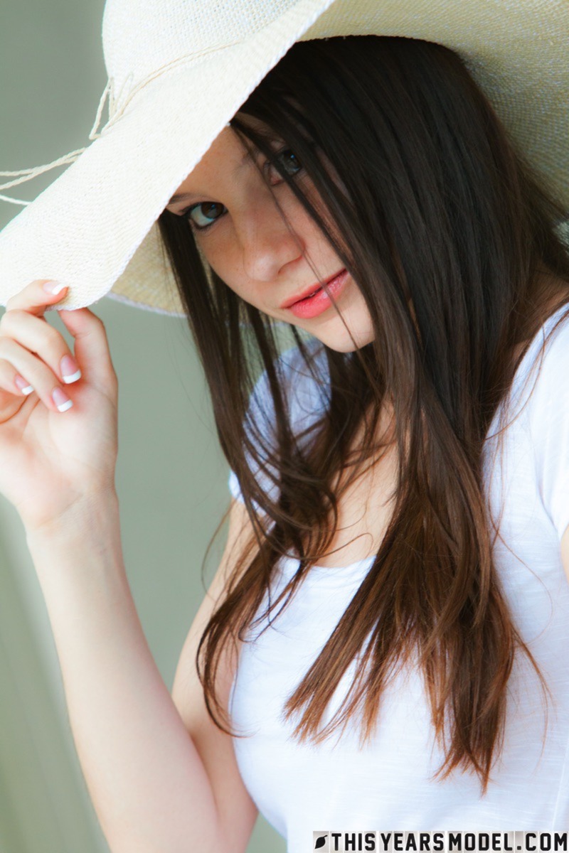 Riley Marks In Beautiful Sunhat - 