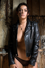 Alexandra Tyler In Leather Jacket - 01