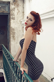 Pinup Girl On The Balcony - 00