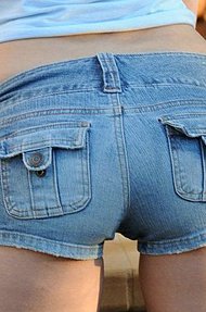 Mika has a perfect round ass in those tight denim jeans - 03